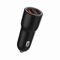 ikrovikliai type 2 - Automobilinis įkroviklis Gembird A2QC36, 2 x USB 3.0 Type A, juoda, 36 W - 7 nuotrauka