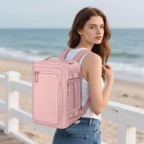 kelionine kuprine - Tech-Protect Defender S50 Backpack for Ryanair & Wizzar, 20L Laptop - Pink - 2 nuotrauka