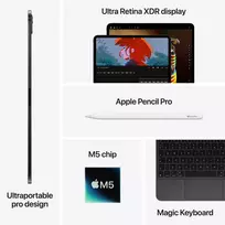 wifi 5g - Apple iPad Pro 11" M5 256GB Wi-Fi + Cellular Sidabrinis (Silver) - 9 nuotrauka