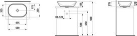 laufen - Praustuvas Laufen H8120830001091, 50 cm x 35 cm x 13.5 cm, Baltas (White) - 2 nuotrauka