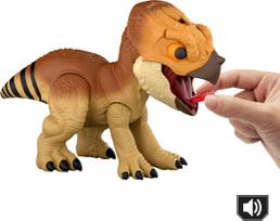 mattel jurassic world - Žaislinė figūrėlė Mattel Jurassic World Rebirth Aquilops Dolores, ruda - 6 nuotrauka