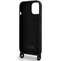 iphone 13 telefono deklas karl lagerfeld - Karl Lagerfeld "Crossbody Silicone Ikonik iPhone 15" Black - 3 nuotrauka