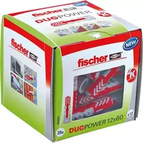 raktu rinkinys - Fischer DUOPOWER kaištis 12x60 mm, 25 vnt. - 1 nuotrauka