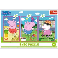 peppa pig delione - Trefl Dėlionė 3x50 Draugystės galia / Peppa Pig 34877 - 5 nuotrauka