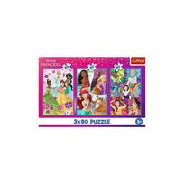 draugas lt - Trefl Disney Princesses Friends 34884, 3 x 80 det. - 2 nuotrauka