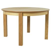 stalas 120 - Valgomojo stalas išskleidžiamas Home4you Chicago New, šviesiai ruda, 120 - 160 cm x 120 cm x 75 cm - 4 nuotrauka