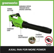 lapu pustuvas 40v - Greenworks GD40ABII; 40 V - 6 nuotrauka