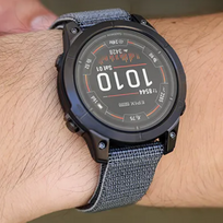 garmin 20mm - Garmin UltraFit 20mm Nailoninė Juosta, Pilka (Gray) - 4 nuotrauka