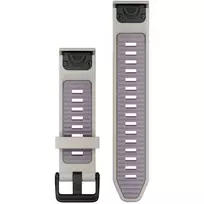 silikonines apyrankes laikrodziams 20mm - Garmin QuickFit 20mm Silikoninė apyrankė, Rūko pilka/levanda (Fog Gray/Lavender) - 2 nuotrauka