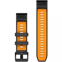 silikonine laikrodzio apyranke - Garmin QuickFit 22 silikoninė laikrodžio apyrankė, oranžinė/grafitas (Spark Orange/Graphite) - 2 nuotrauka