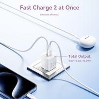 usb 65w charger - MOBILE CHARGER WALL 65W USB/3P WHITE FERW0-EU VENTION - 6 nuotrauka