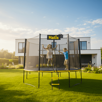 batuto tinklas - Batutas Hatis, 425 cm, su tinklu, su kopėčiomis - 8 nuotrauka