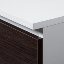 spintos lentynos - Spinta Akord Furniture Factory R80, ruda/balta, 80 cm x 35 cm x 180 cm - 3 nuotrauka
