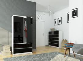 balta spinta - Spinta Akord S90, balta/juoda (White/Black) - 3 nuotrauka