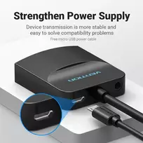 vga kabelis - Vention I/O Converter HDMI į VGA/USB garso 0.15m ACNBB Juodas (Black) - 2 nuotrauka