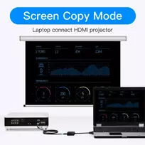 vga kabelis - Vention I/O Converter HDMI į VGA/USB garso 0.15m ACNBB Juodas (Black) - 7 nuotrauka