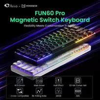 klaviaturos lt - Akko MonsGeek FUN60 Pro, laidinė, RGB, Juodas (Black) - 2 nuotrauka