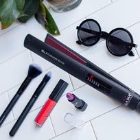 plauku tiesintuvas - GA.MA Bella Tourmaline Red Ion LED, Juodas (Black) - 2 nuotrauka