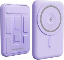 magsafe power bank 20w - YENKEE 501 PE SILIC, 5000mAh, 20W, MagSafe, violetinis - 3 nuotrauka