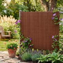 pvc tentai - Springos PVC privatumo uždanga, ruda (Brown), 500 x 100 cm - 3 nuotrauka