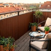 pvc tentai - Springos PVC privatumo uždanga, ruda (Brown), 500 x 100 cm - 5 nuotrauka