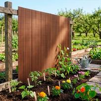 pvc tentai - Springos PVC privatumo uždanga, ruda (Brown), 500 x 100 cm - 6 nuotrauka