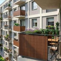 pvc tentai - Springos PVC privatumo uždanga, ruda (Brown), 500 x 100 cm - 7 nuotrauka
