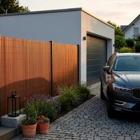 pvc tentai - Springos PVC privatumo uždanga, ruda (Brown), 500 x 100 cm - 8 nuotrauka