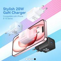 ikrovikliai 20w - MOBILE CHARGER WALL 20W USB-C/1P WHITE FEPW0-EU VENTION - 9 nuotrauka