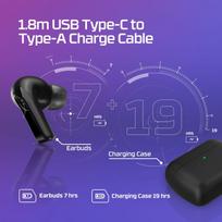 hyperx cloud - HyperX Cloud MIX Buds 2 Juodos (Black) - 5 nuotrauka