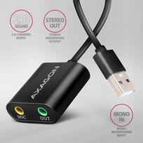 audi - Axagon ADA-12 USB 2.0 Stereo Garso Adapteris 15 cm Juodas (Black) - 2 nuotrauka