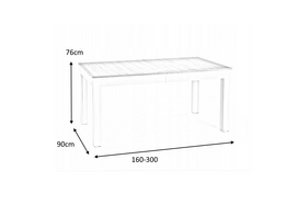 stalas baltas isskleidziamas - Valgomojo stalas Halmar Seweryn White, 1600x900x760 mm - 2 nuotrauka