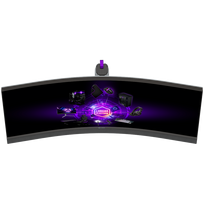 lenktas monitorius - Lorgar 34MP1 34", UWQHD, lenktas, juodas (Black) - 4 nuotrauka