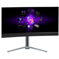 lenktas monitorius - Lorgar 34MP1 34", UWQHD, lenktas, juodas (Black) - 8 nuotrauka