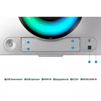 lenktas monitorius - Samsung Odyssey G9 LS49CG954SUXEN 49", OLED, lenktas, sidabras (Silver) - 4 nuotrauka