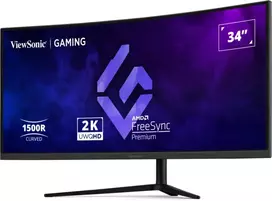 lenktas monitorius - ViewSonic VX3418C-2K 34", UWQHD, VA, lenktas, Juodas (Black) - 4 nuotrauka