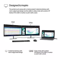 2 1 hdmi monitoriai - HP Series 5 Pro | 23.8 " | IPS | FHD | 16:9 | 120 Hz | 5 ms | 1920 x 1080 pixels | 350 cd/m² | HDMI ports quantity 1 | 9D9L6A5 - 2 nuotrauka