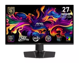 msi monitorius 27 - MSI MAG 273QP QD-OLED X24 26.5", QD-OLED, 240Hz, Juodas (Black) - 5 nuotrauka