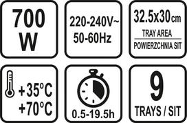 maisto dziovykle padeklai - Lund T68273, 600-700W - 2 nuotrauka