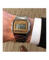 vyriskas laikrodis sidabrinis - CASIO A 158WEA-9 - 2 nuotrauka