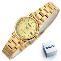 auksini laikrodziai - CASIO LTP-V002D-1AUDF Moteriškas Laikrodis Auksinis (Gold) - 2 nuotrauka