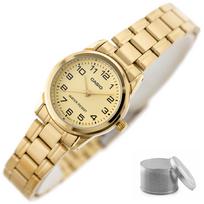 auksini laikrodziai - CASIO LTP-V001G-9BUDF Moteriškas Laikrodis Auksinis (Gold) - 3 nuotrauka