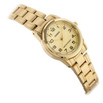 auksini laikrodziai - CASIO LTP-V001G-9BUDF Moteriškas Laikrodis Auksinis (Gold) - 8 nuotrauka