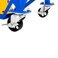 platforma ant ratuku - Mobilus motociklų keltuvas su platforma ant ratukų, 135 kg, mėlyna/geltona - 4 nuotrauka
