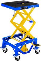 platforma ant ratuku - Mobilus motociklų keltuvas su platforma ant ratukų, 135 kg, mėlyna/geltona - 7 nuotrauka