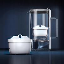 vandens indas - Aquaphor Glass MF+ MG, 2,5 l, Pilkas (Grey) - 8 nuotrauka