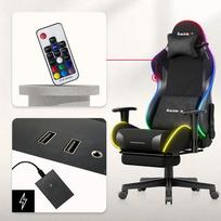 gaming chair - Huzaro Force 5.7 RGB Juodas (Black) - 3 nuotrauka