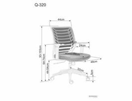 biuro - Darbo kėdė Q-320, rožinė/pilka - 2 nuotrauka