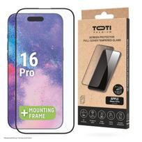 iphone 16 pro ekranas - PREMIUM TEMPERED screen protector glass 3D full cover for Apple iPhone 16 Pro - 5 nuotrauka