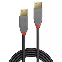 lindy anthra line - Lindy Anthra Line USB 3.0 A Cable 0.5m Black - 2 nuotrauka